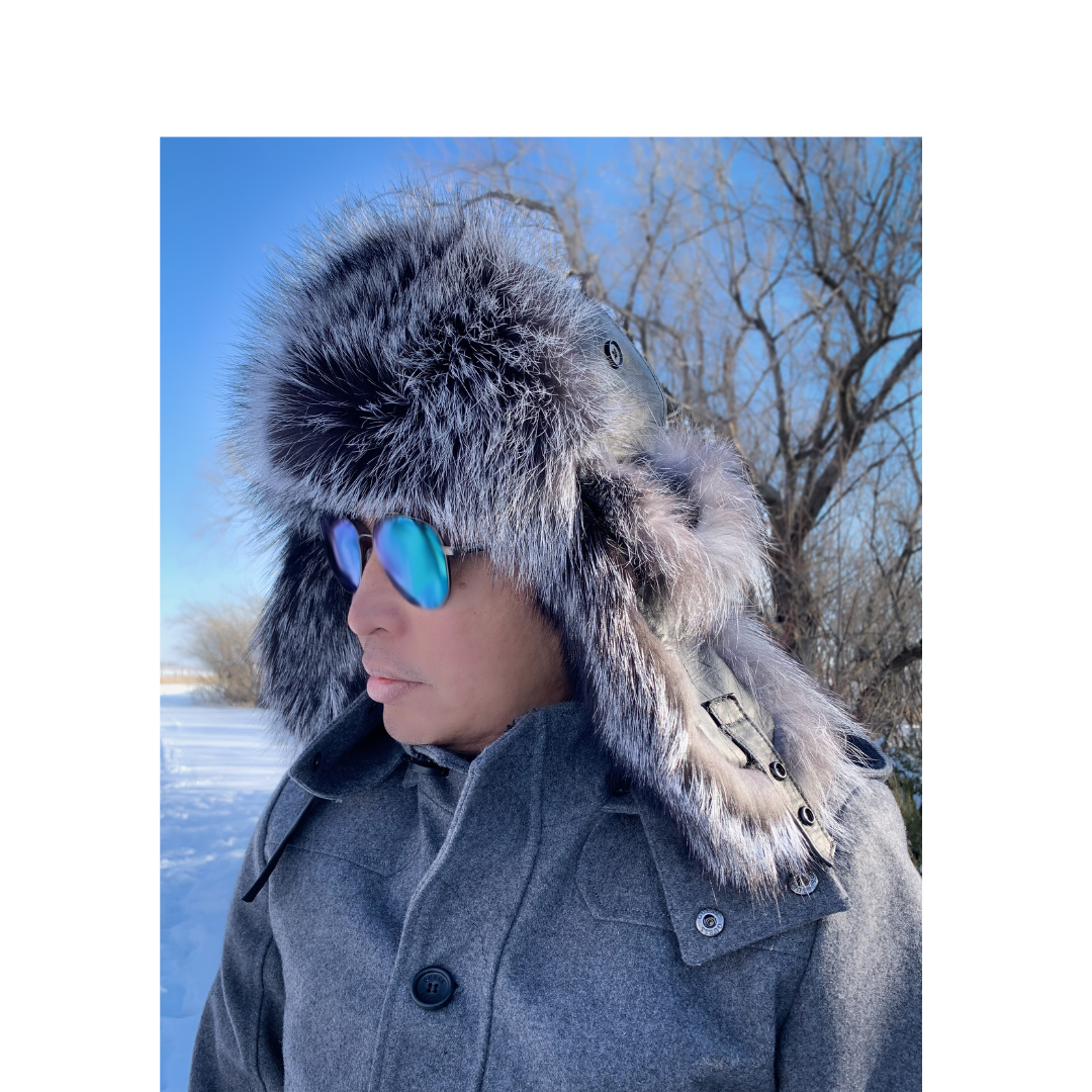 Coyote Aviator Hat | Canada Made Coyote Fur Aviator Hat for Winters Coyote / Truenorth / Pink