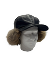 Leather Ranch Cap w Coyote Fur Flaps