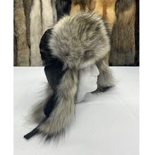  Aviator Fur Hats - Gray Wolf