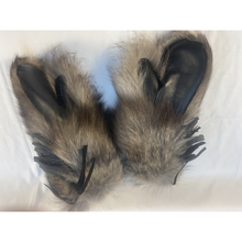  Black Wolf Fur Mitts - Canadian Expedition Mitts