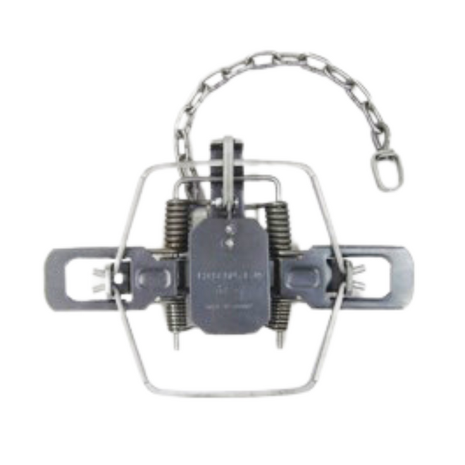 6 Bridger #2 Dogless Offset 4-Coil Spring Foothold Traps For Coyote / Fox