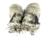 Ladies Wolf Fur Mitts -Bright