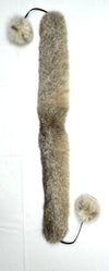 Canadian Lynx Scarf with Pom Poms