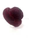 Burgundy Dyed Fox Winter Hat w Knitted Mink