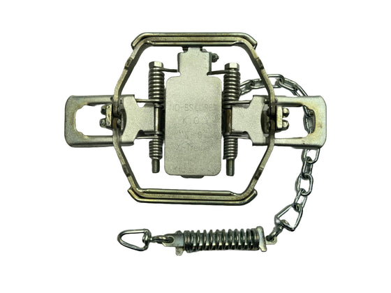 K-9 Extreme Coyote Trap – Canadian Jaw - Galvanized w Conners Shock Spring
