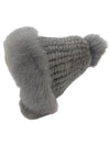 Winter Hat, Ladies - Knitted Mink w Fox Trim