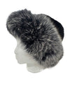 Indigo Fox Winter Hat w Knitted Mink