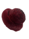 Burgundy Dyed Fox Winter Hat w Knitted Mink