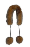 Crystal Fox Scarf with Pompoms