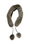 Canadian Lynx Scarf with Pom Poms