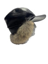 Leather Ranch Cap w Coyote Fur Flaps