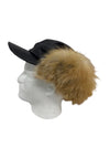 Leather Ranch Cap w Red Fox Fur Flaps