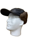 Leather Ranch Cap w Muskrat Fur Flaps
