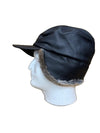 Leather Ranch Cap w Muskrat Fur Flaps