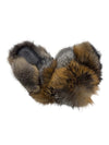 Dark Silver Cross Fox Mitts