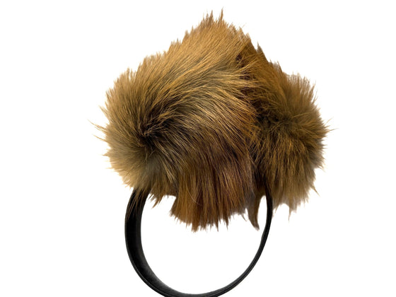 Premium Luxury Collection Ear Muffs - Dk Red Cross Fox