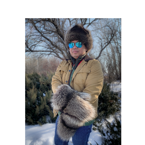 Raccoon Jockey Hat Full-Fur