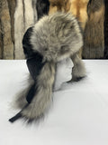 Aviator Fur Hats - Gray Wolf
