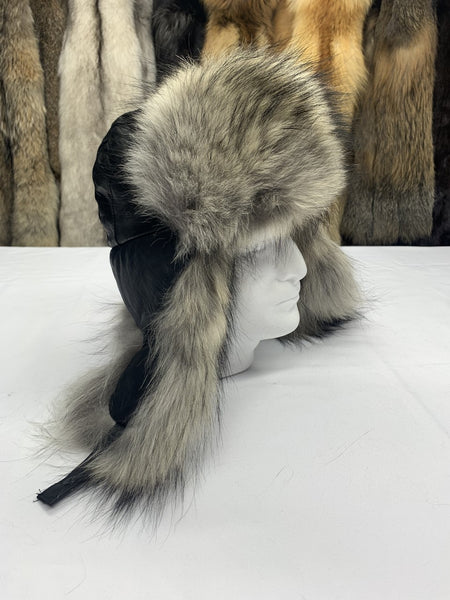 Aviator Fur Hats Gray Wolf