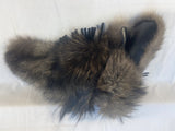 Black Wolf Fur Mitts - Canadian Expedition Mitts